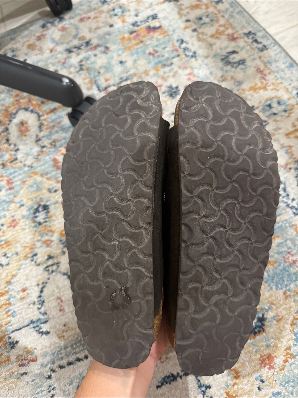 Birkenstock Dark Brown Suede Adjustable Double-Buckle Sandals - Picture 3 of 4